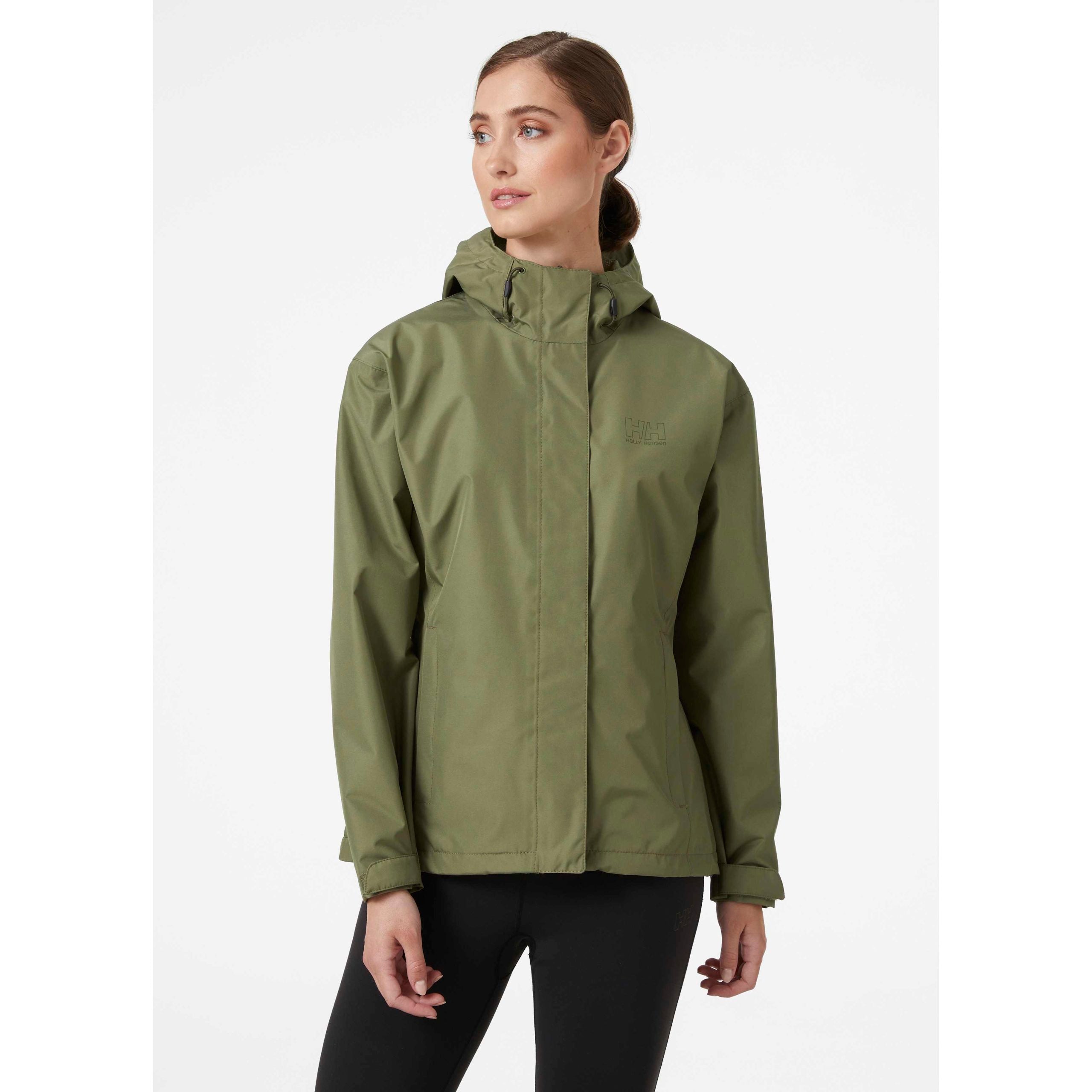 Helly hansen green rain on sale jacket